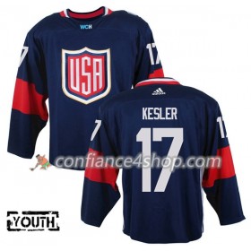 Adidas Maillot de Hockey États-Unis Ryan Kesler 17 Coupe du monde de hockey sur glace 2016 Bleu Premier - Enfant